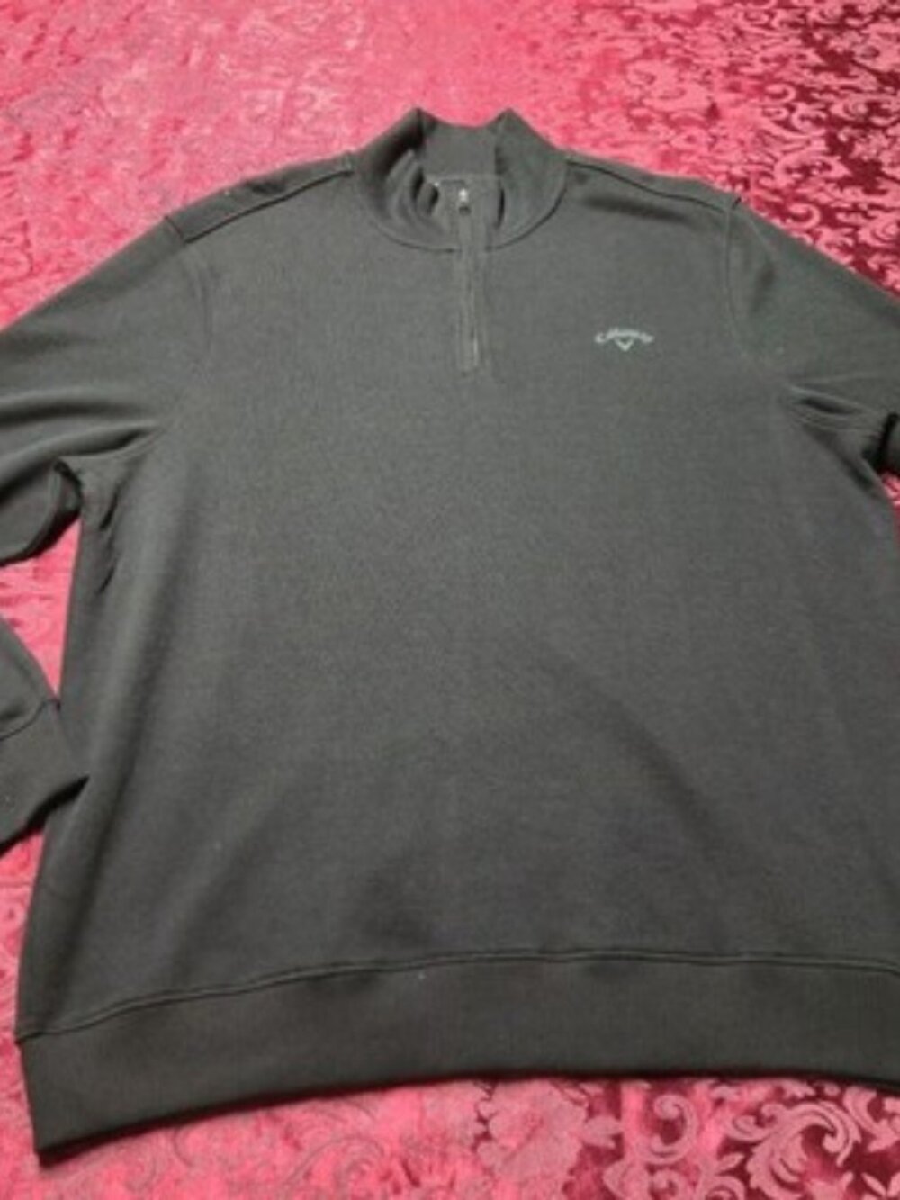 Callaway Men’s 1/4 Zip Pullover Sweater Black Long Sleeve Golf Attire Size XXL